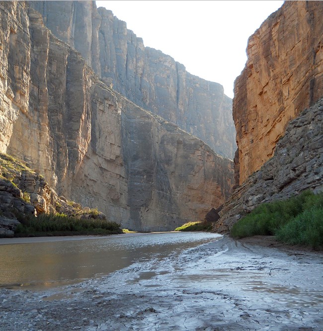 Santa Elena Canyon, with the river between its cliffs