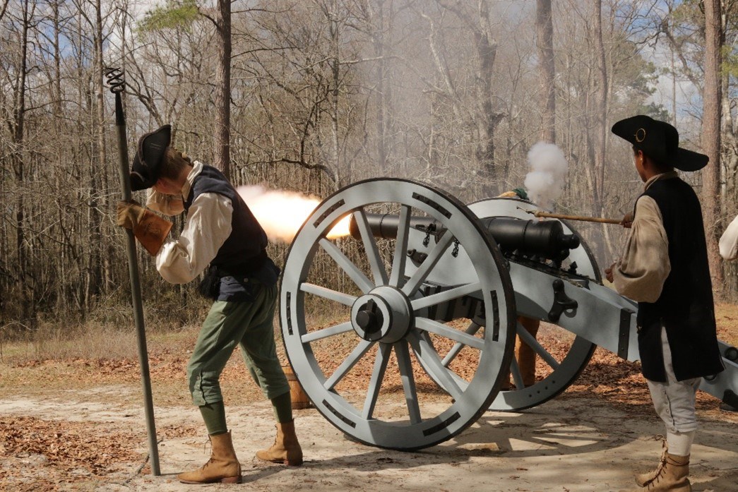 Reenactment with a cannon