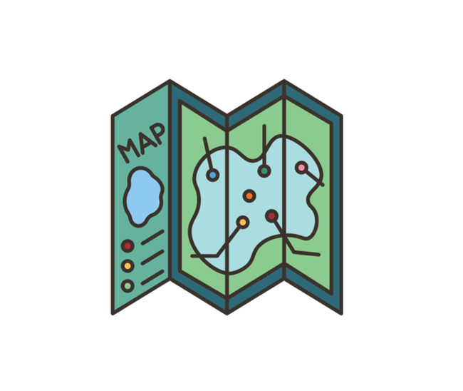 Cartoon of a map