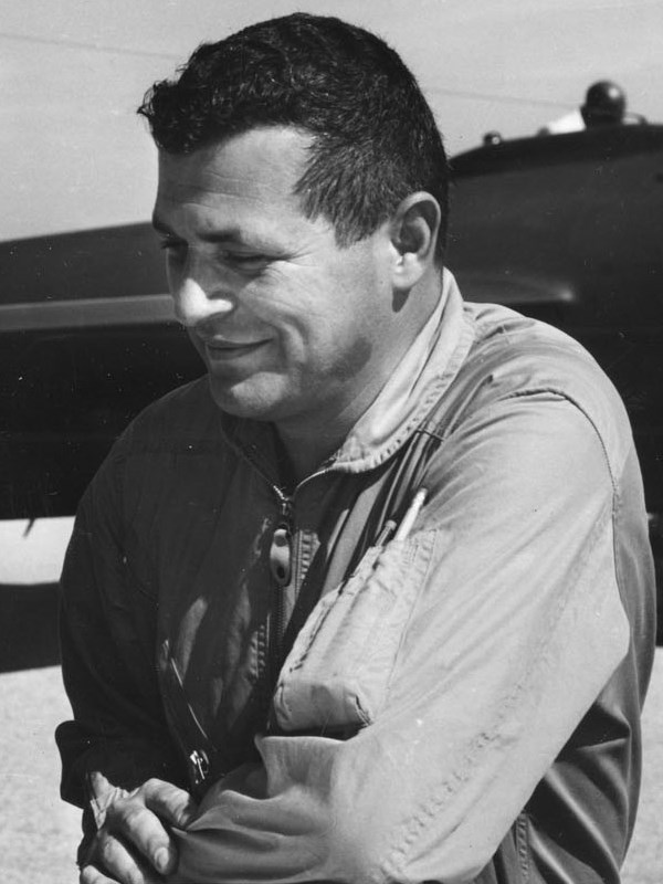 Black and white photograph of Gary Powers
