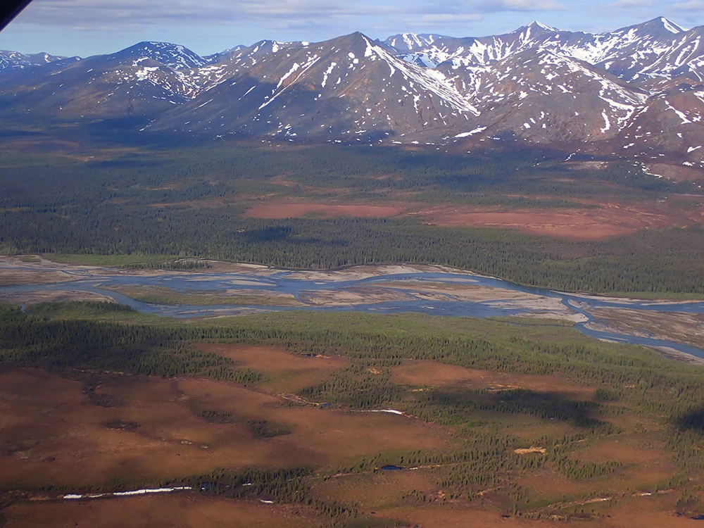 Aeria view of the Kelly River in Noatak NPres.
