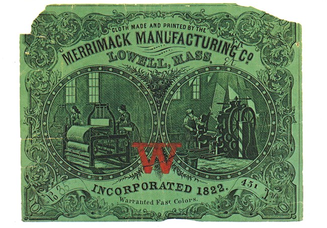 Merrimack Manufacturing Company Label