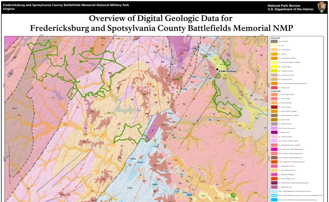 Part of the park's digital geologic map