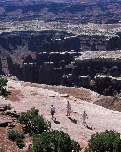 hikers and canyons