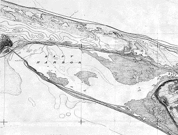 An 1868 map showing East Harbor.