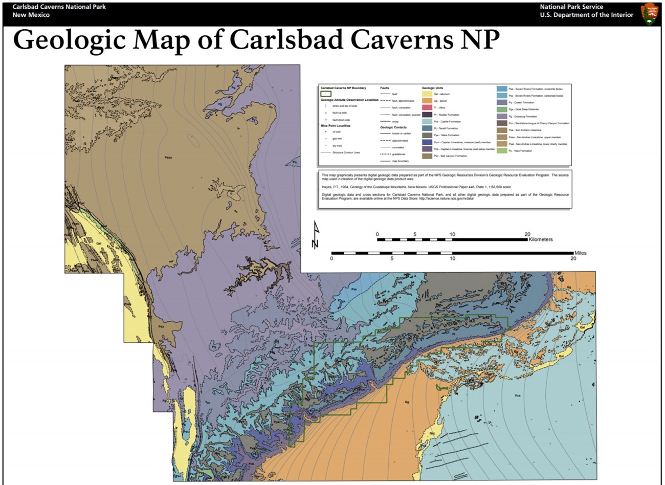 The park's geologic map