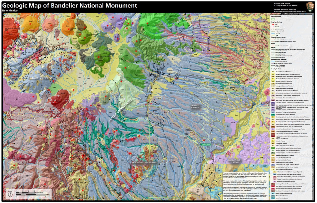 Geologic map of Bandelier National Monument