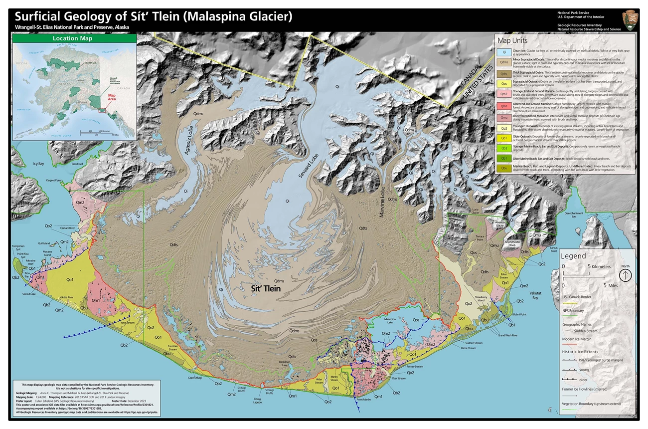 A surficial geology map.