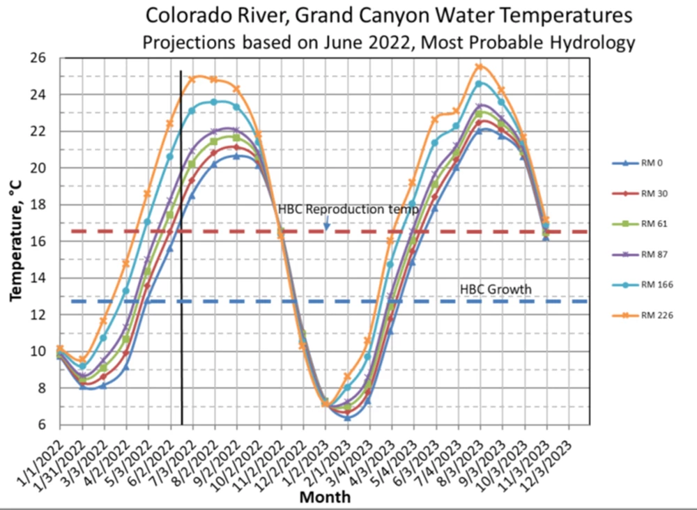 A graph of temperature over time.