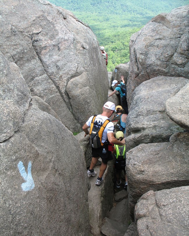 hikers on old rag mountain