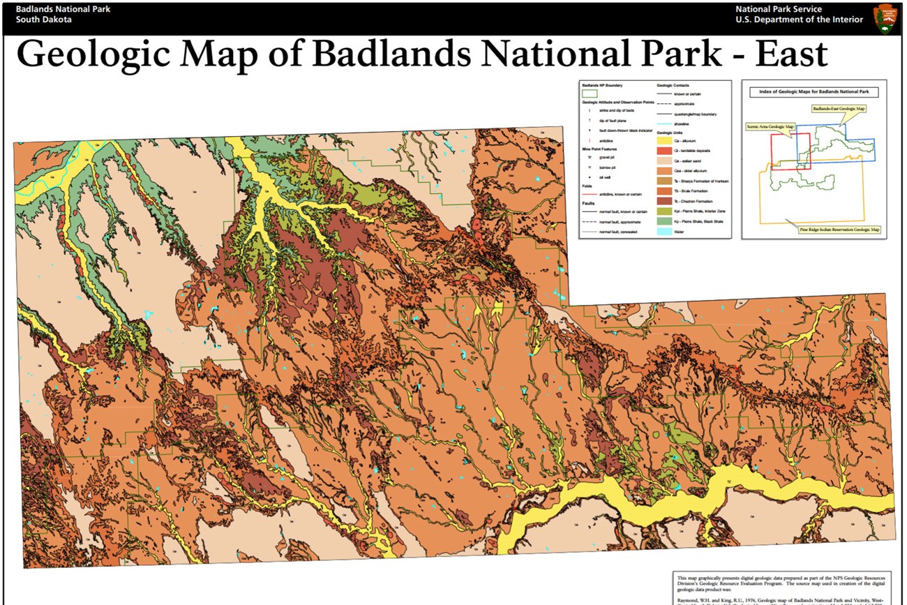 Part of the digital geologic map of Badlands